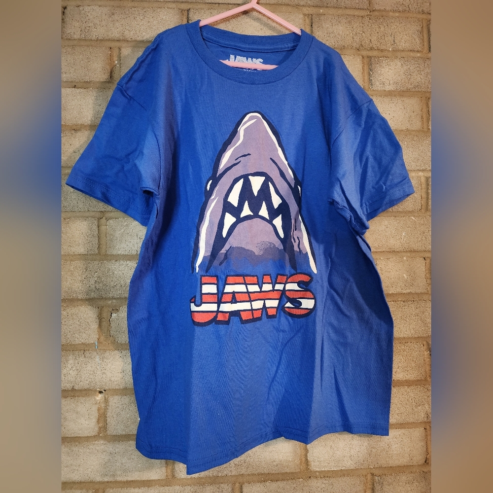 Nwot Hybrid Apparel Blue Jaws Tee